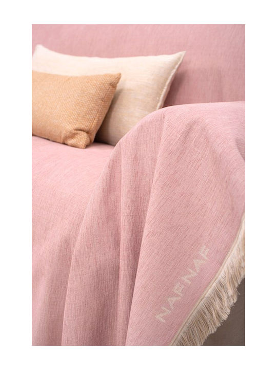 Naf Naf 358/21 Three-Seater Sofa Throw Chenille 180x300cm Powder