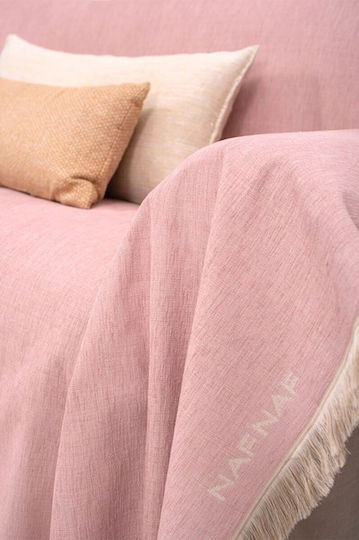 Naf Naf 358/21 Three-Seater Sofa Throw Chenille 180x300cm Powder