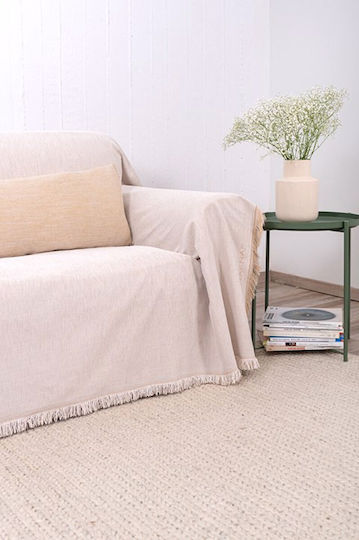 Naf Naf 358-90 Sofa Throw Chenille 180x250cm Ecru