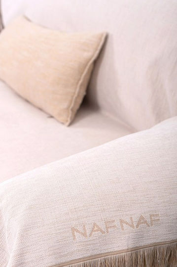 Naf Naf 358-90 Sofa Throw Chenille 180x250cm Ecru