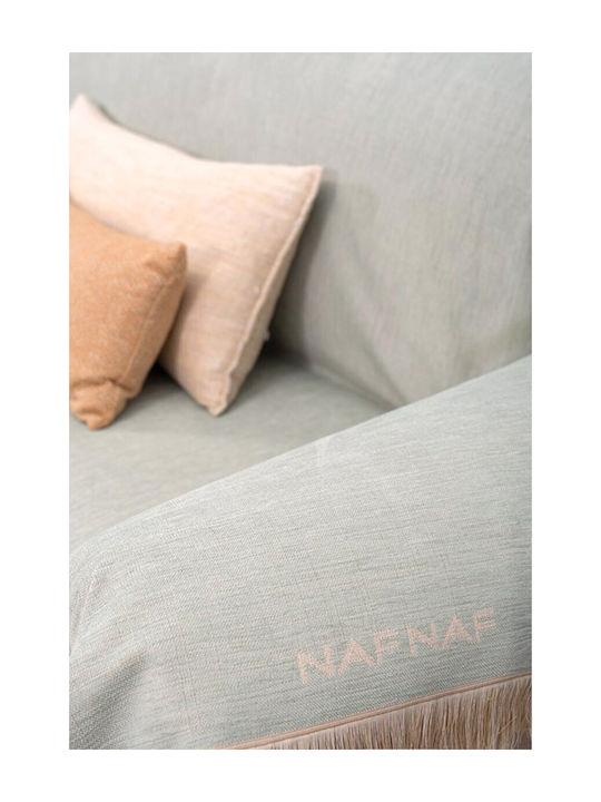 Naf Naf 358-26 Ριχτάρι Πολυθρόνας Chenille 180x180εκ. Mint