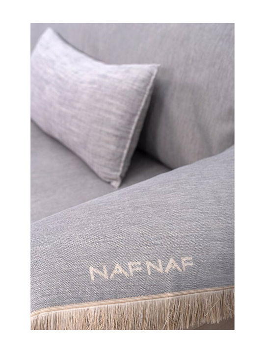 Naf Naf 358-78 Three-Seater Sofa Throw Chenille 180x300cm Gray