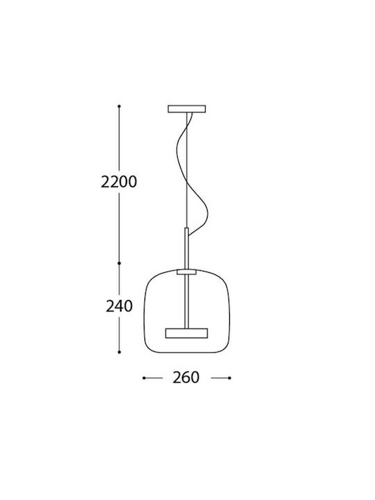 Lucido Pendant Light Honey 26cm