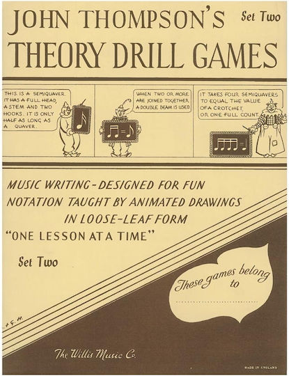 Willis Music John Thompson's Theory Drill Games Set Two Βιβλίο Θεωρίας