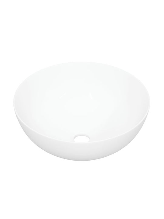 vidaXL Countertop Sink Ceramic 36x36x15cm White
