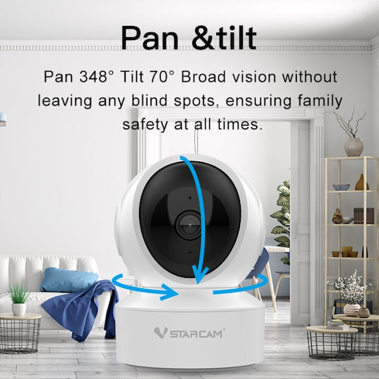 Vstarcam CS49Q IP Surveillance Camera Wi-Fi Full HD 1080p with Two-Way Communication and Lens 4mm