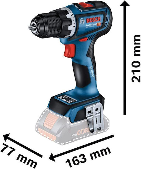 Bosch GSR 18V-90 C Двигател За Бормашина На Батерия Безчетков 18V 2x4Ah
