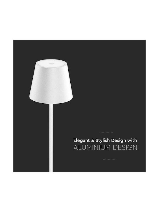 V-TAC Φωτιστικό Κολωνάκι LED Εξωτερικού Χώρου 4W με Θερμό Λευκό Φως IP54 Λευκό