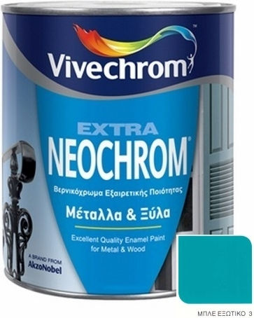 Vivechrom Цвят на лака Разтворимо Extra Neochrom 0.75лт Синя екзотика Блестящ