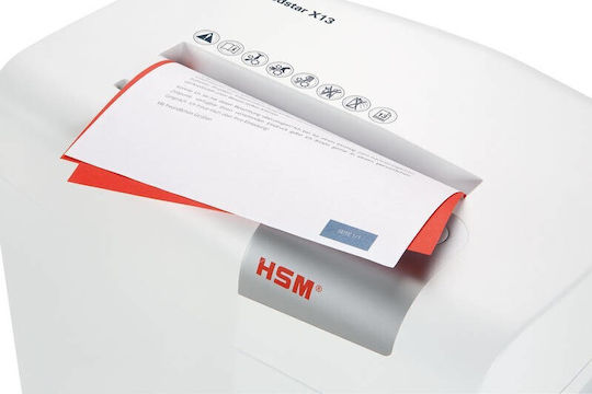 HSM Aktevernichter Shredstar X13 4 x 37mm Aktenvernichter Querschnitt 13 Blätter mit Behälter 23Es