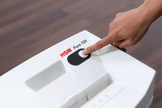 HSM Aktevernichter Pure 120 Streifenschnitt 6 Blätter mit Behälter 20Es