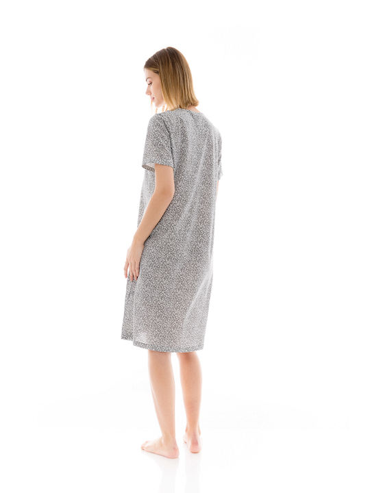 Pink Label Summer Women's Nightdress Gray