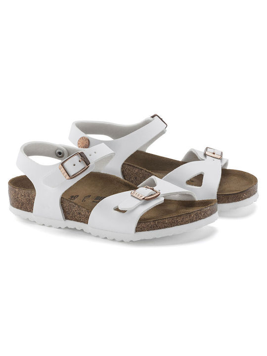 Birkenstock Παιδικά Πέδιλα Rio Ανατομικά Λευκά