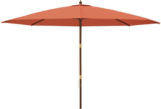 Umbrelă Rotundă Din Lemn Terracotta Φ4xÎ2,73m