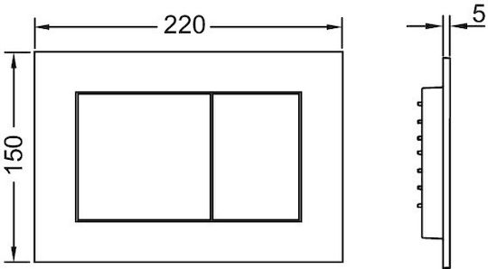 Tece Flush Plate Dual Flush