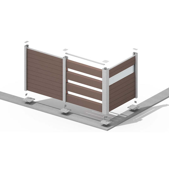 Showood Anschluss für Gartenpergola aus Aluminium 1Stück