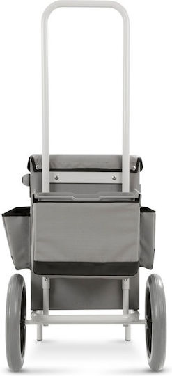 TTS Cleaning Hotel Housekeeping Cart with Dimensions W72xD49xH104cm. Gray 1pcs