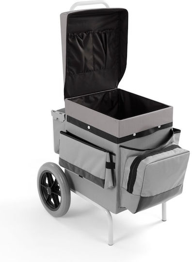 TTS Cleaning Hotel Housekeeping Cart with Dimensions W72xD49xH104cm. Gray 1pcs