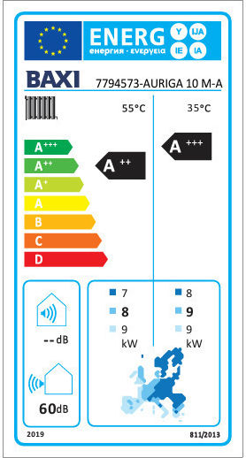 Baxi Auriga-A 10Μ-A Wärmepumpe 10kW Einphasig 60°C Monoblock