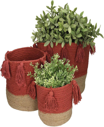 ArteLibre Set Dekorative Körbe Stoff Rosa 25x25x25cm 3 Stück