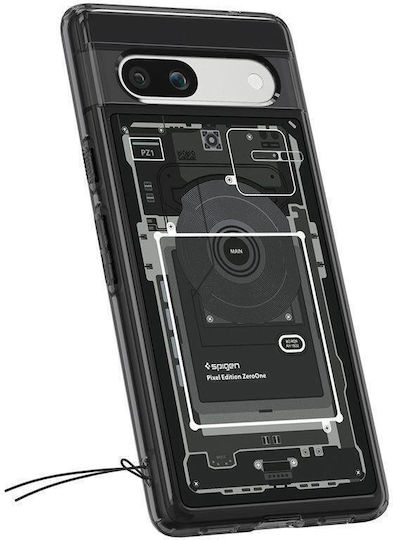 Spigen Ultra Hybrid Umschlag Rückseite Kunststoff 2mm Schwarz (Google Pixel 7a)