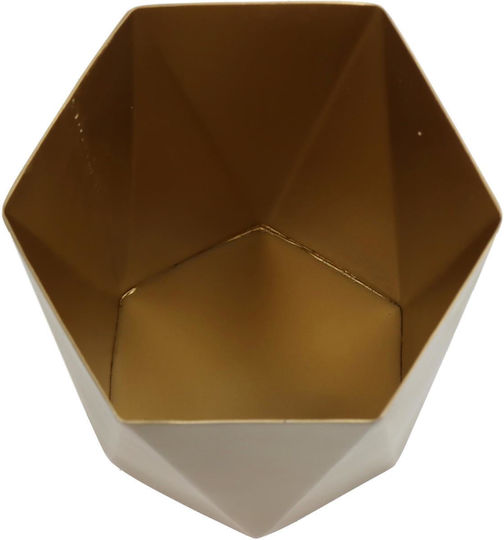 ArteLibre Саксия Металик Златист 13x13x15εκ.