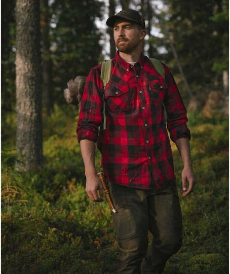 Pinewood Lumbo Hunting Shirt Red/Black Shirt Red