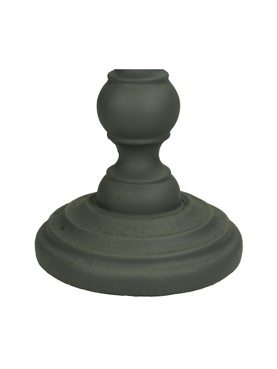 ArteLibre Candle Holder Polyresin in Gray Color 12.5x12.5x48cm 1pcs