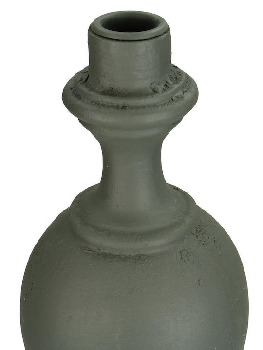 ArteLibre Candle Holder Polyresin in Gray Color 13x13x44cm 1pcs