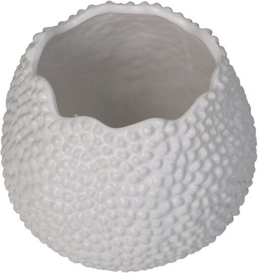 ArteLibre Ghiveci Ceramică Alb 15x15x12εκ.