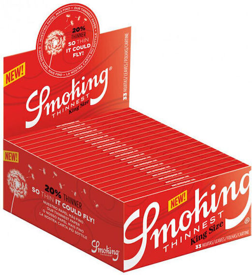 Smoking Thinnest Red Cigarette Rolling Papers King Size 33 sheets 1pcs