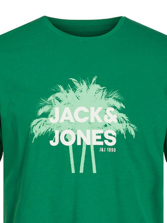 Jack & Jones T-shirt Bărbătesc cu Mânecă Scurtă Verdant Green Blue