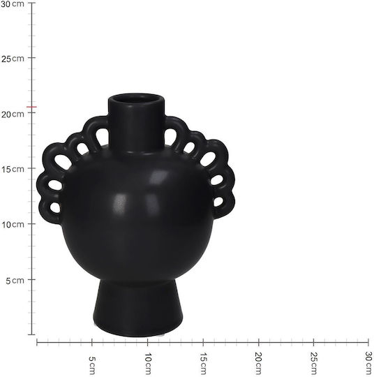 ArteLibre Vază Decorativă Ceramică Negru 17.4x13.7x20.5cm 1buc