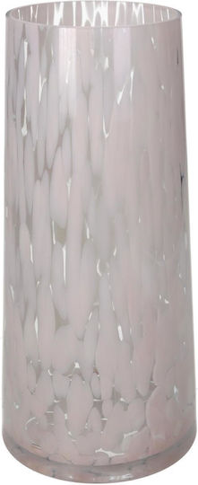 ArteLibre Glass Pink Vase Φ12xH25cm