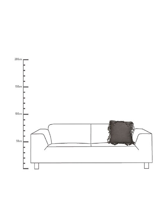 ArteLibre Zierkissen aus 100% Baumwolle Graue 45x45cm