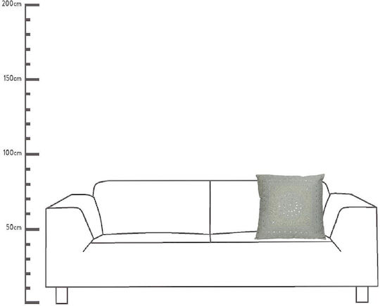 ArteLibre Sofa Cushion 100% Cotton Ecru 45x45cm
