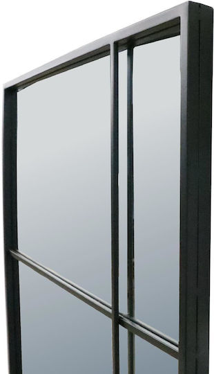 ArteLibre Oglindă de Perete De Corp Întreg cu Negru Ramă din Metalic 200x64.5cm 1buc