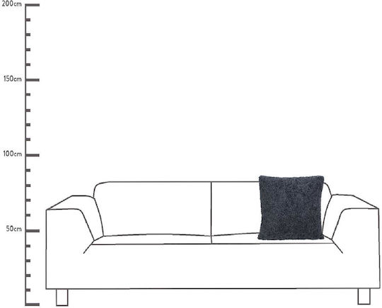 ArteLibre Teddy Blue Sofa Cushion 45x45cm