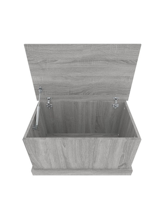 vidaXL Sonoma Дърво Кутия за съхранение с капак Сив 70x40x38см 1бр