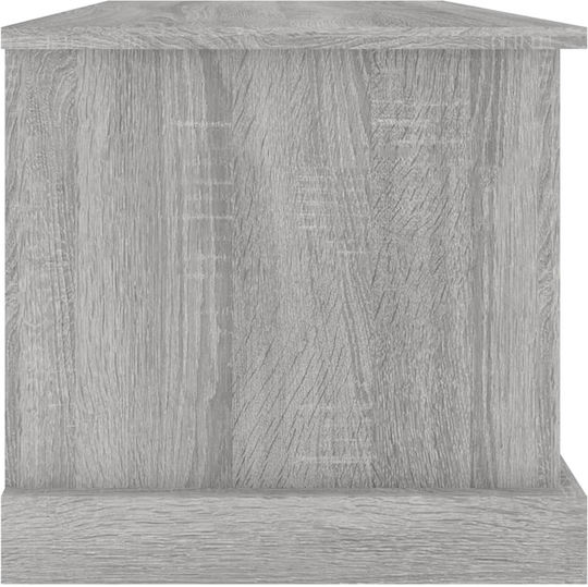 vidaXL Sonoma Дърво Кутия за съхранение с капак Сив 70x40x38см 1бр