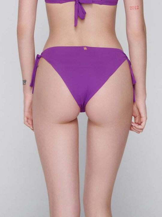 Luna Callista Bikini Slip with Ties Purple