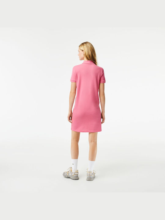 Lacoste Καλοκαιρινό Mini Φόρεμα Ροζ