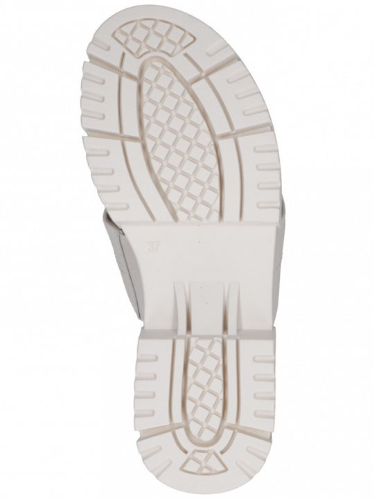 Leather Women's Flat Sandals Anatomic Off White