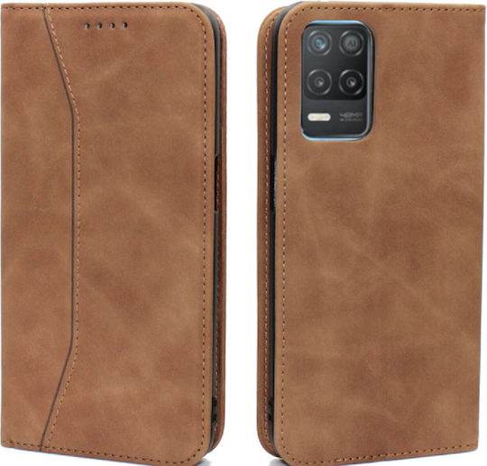 Bodycell PU Leather Wallet Δερματίνης Καφέ (Realme 8 5G)