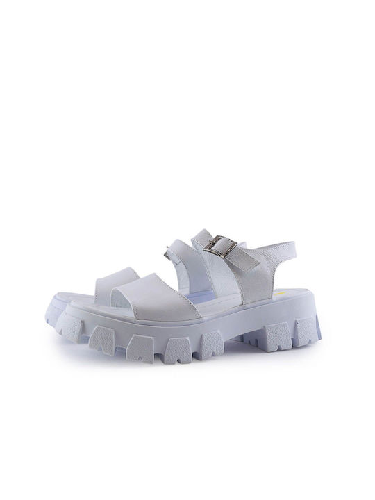 Lemon Women's Sandals with Ankle Strap White
