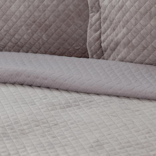 Borea Borea Decorative Pillow Case Quilt Cover Made of Gray Velvet 70x50 cm