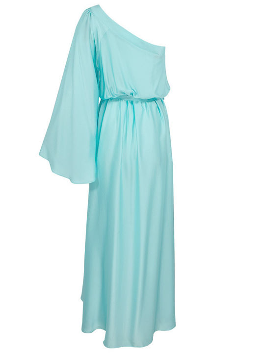 Tulip Γαλάζιο Σατέν Φόρεμα
