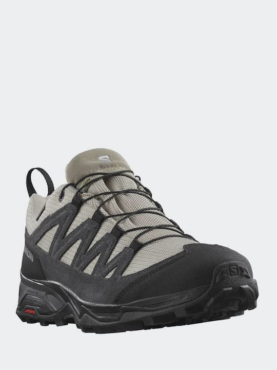 Salomon X Ward GTX Men's Waterproof Hiking Shoes with Gore-Tex Membrane Khaki / Black / Pewter