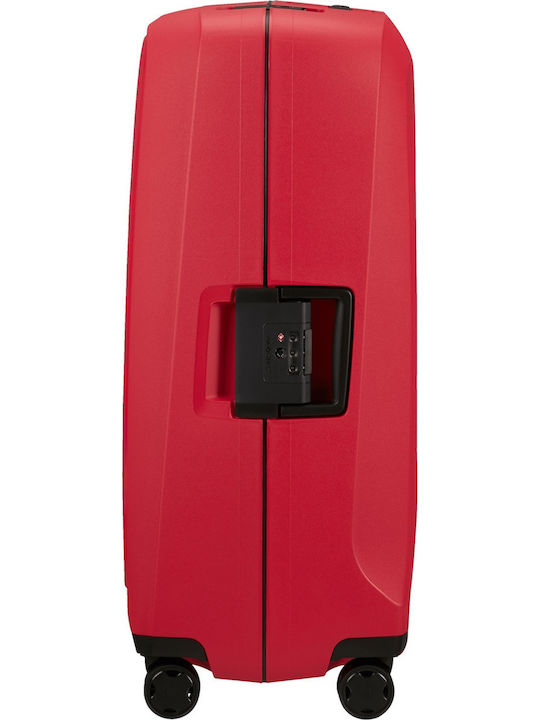 Samsonite Essens Large Travel Suitcase Hard Red with 4 Wheels Height 75cm 146912-A011