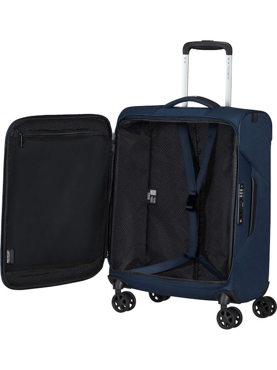 Samsonite Litebeam Βαλίτσα Ταξιδίου Καμπίνας Υφασμάτινη Midnight Blue με 4 Ρόδες Ύψους 55εκ.